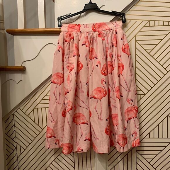 Flamingo Party Skirts Midi Skirt - Picture 5 of 7